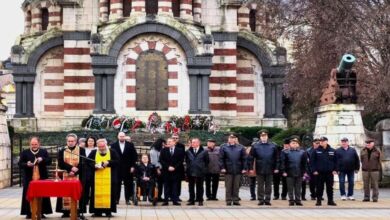 тържествен водосвет на бойните знамена